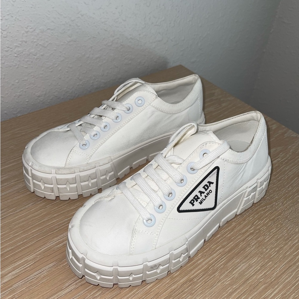 Prada Double Wheel Nylon Gabardine Sneakers